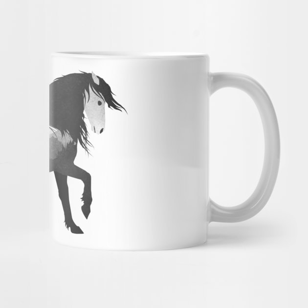 Dramabite Wild Horse Mustang Equine Double Exposure Wildlife Animal by dramabite